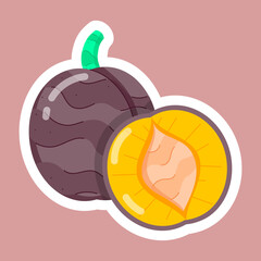 Exotic and Dry Fruits Flat Stickers