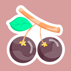 Tropical Fruits Flat Stickers