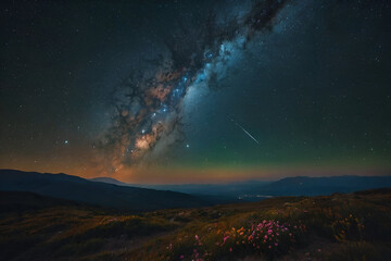 Fototapeta premium The cosmos filled with countless stars