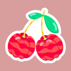  Nutritious Fruits Flat Stickers 
