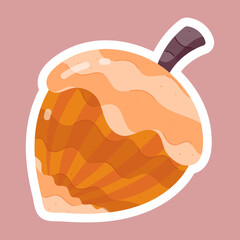 Tropical Food Flat Stickers 
