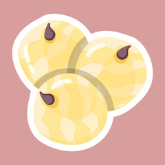 Tropical Food Flat Stickers 
