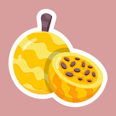 Tropical Food Flat Stickers 
