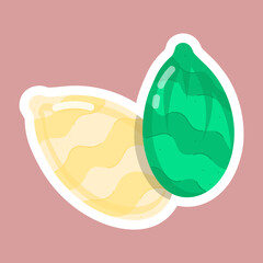  Fresh Fruits Flat Stickers