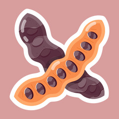 Tropical Food Flat Stickers 
