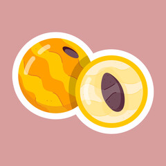  Fresh Fruits Flat Stickers