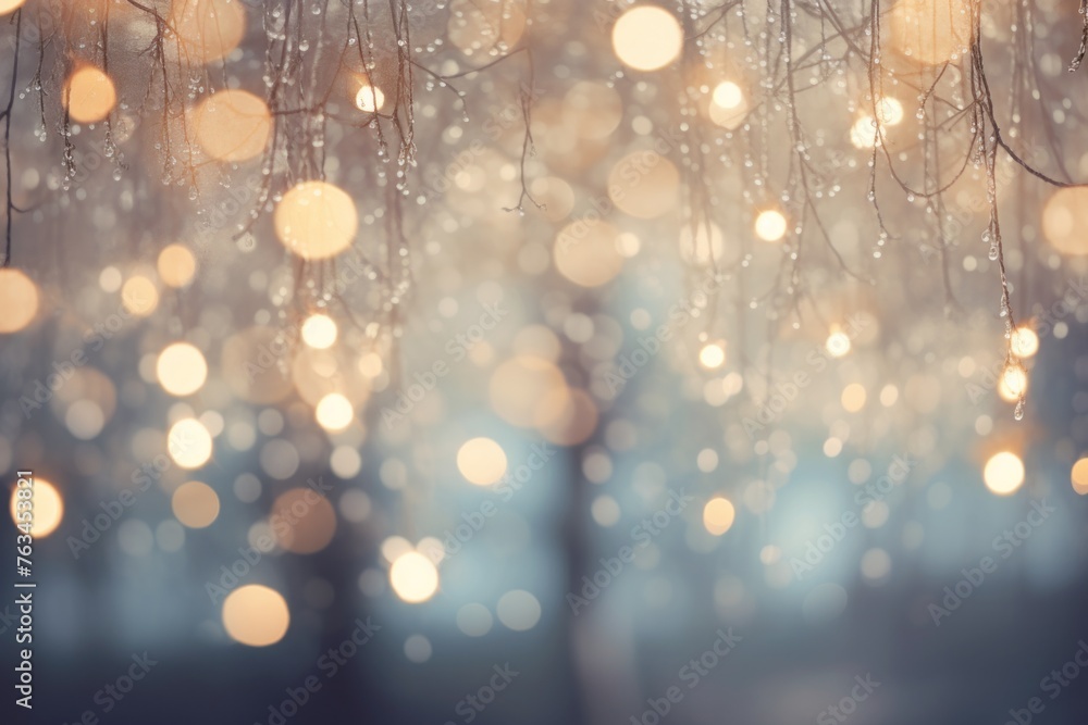 Poster soft and glowing bokeh lights adding a magical and ethereal touch to christmas.