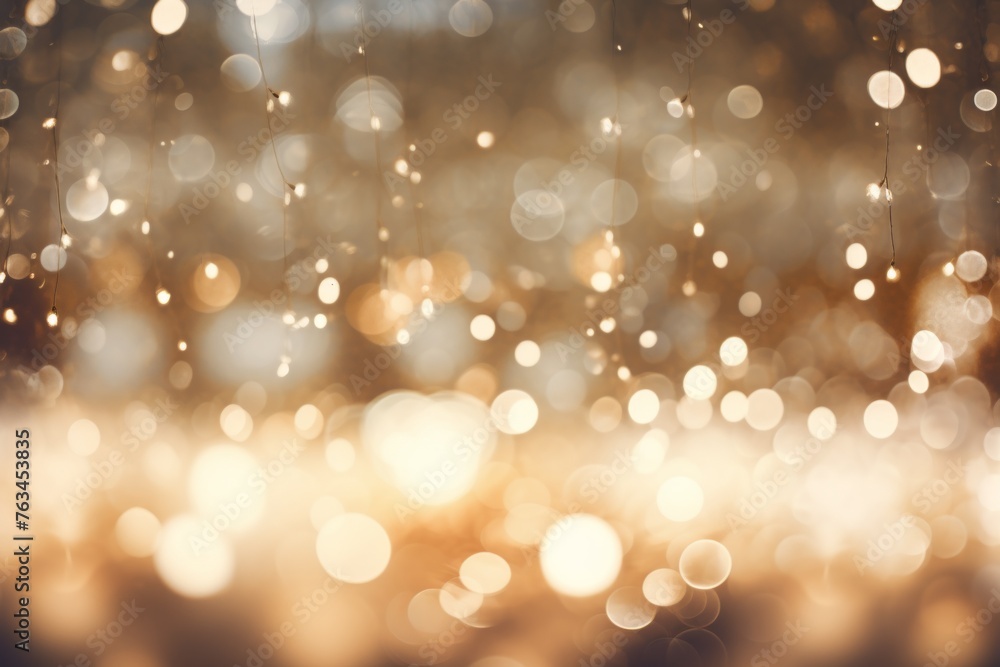 Poster soft and twinkling bokeh lights creating a magical holiday atmosphere.
