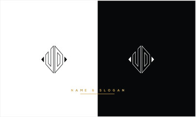 UO, OU,U , O, Abstract Letters Logo Monogram
