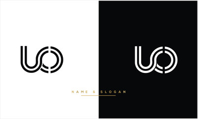 UO, OU,U , O, Abstract Letters Logo Monogram