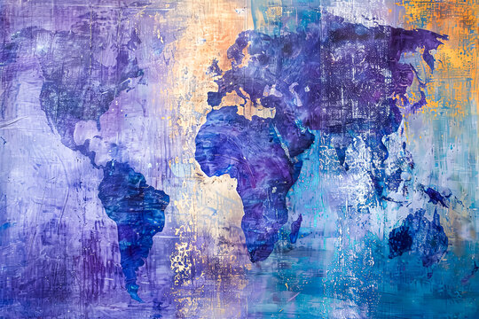 Abstract representation of the African continent - Powered by Adobe