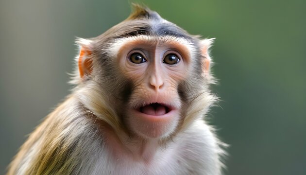 A Monkey Looking Curiously At Something Upscaled 4