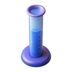 Erlenmeyer flask isolated on transparent background