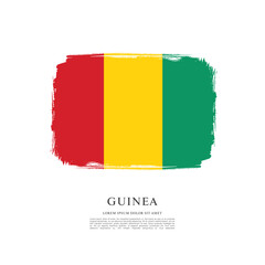 Obraz premium Flag of Guinea vector illustration