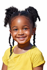 Portrait from afro american kindergarten girl