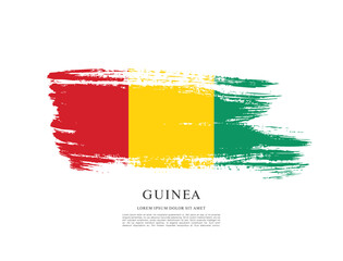 Obraz premium Flag of Guinea vector illustration