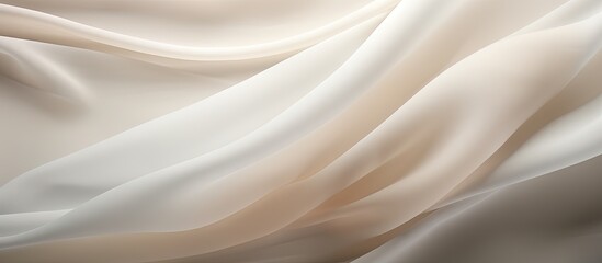 Close up of white and beige fabric with black background