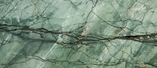 Green marble with intricate cracks