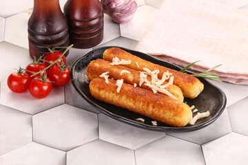 Fried cheese sticks for snack