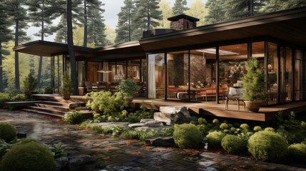 House Amidst Woodland