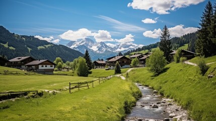  Sunny outdoor scene alps