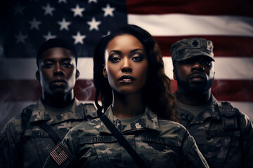 Fototapeta premium Free proud American nation celebrating frag day independence day inspired citizens Generative AI picture