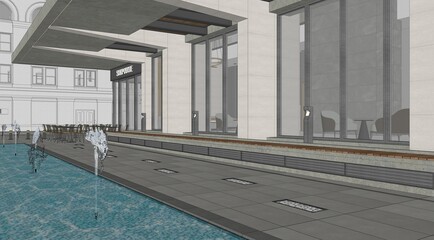 Stunning 3D Rendering of a Residential High Rise Building, Daytime, Modern skyscraper