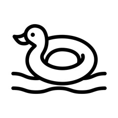 rubber ring line icon illustration vector graphic