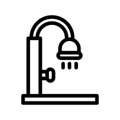 shower line icon illustration vector graphic