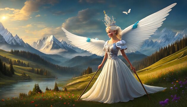 Naklejki angel with wings