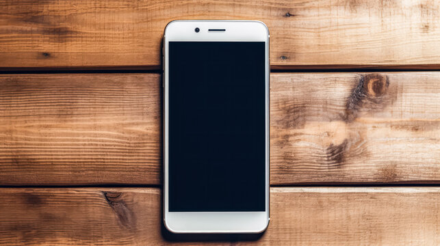 Mockup of a phone with a blank black screen
