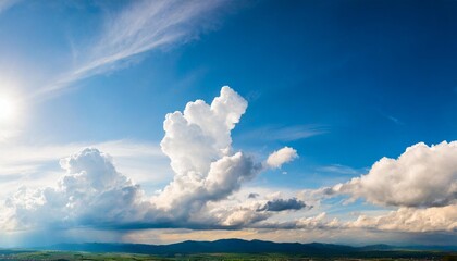 abstract weather background with colourful clouds panorama