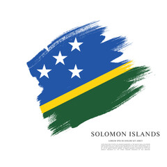 Flag of Solomon Islands vector illustration