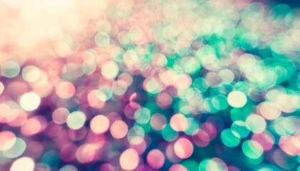 banner blurred pastel neon pink purple mint holographic bokeh background texture abstract festive...