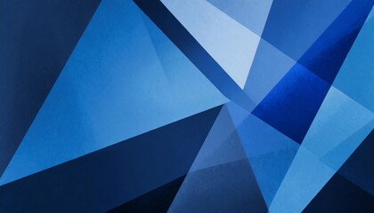 abstract blue background pattern texture design on geometric layered triangle shapes in modern art background or banner royal blue angles - obrazy, fototapety, plakaty