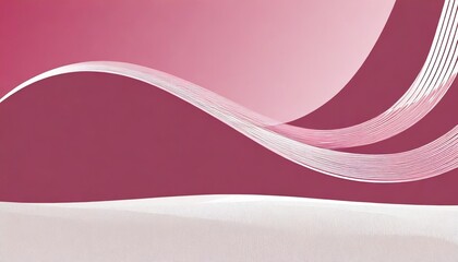 wave background pink wall and a white floor for art texture presentation design or web design and web background
