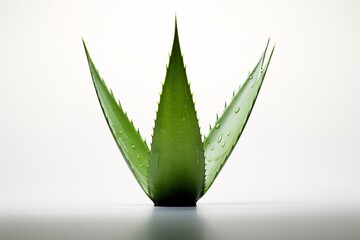 a aloe vera plant with water drops - obrazy, fototapety, plakaty