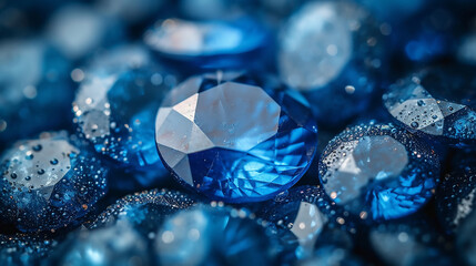 Abstract sapphire wallpaper, photo backdrop, modern luxury dark bright background, contemporary decoration 
