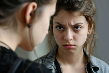 Angry rebellious teen girl 