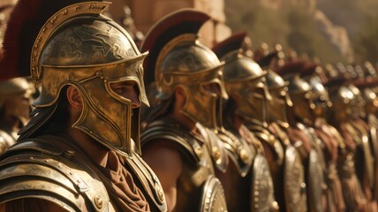 Ancient greek army created with Generative AI