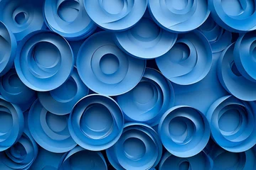 Rolgordijnen Abstract background with blue spirals © Reverie