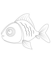 Fish coloring page for kids