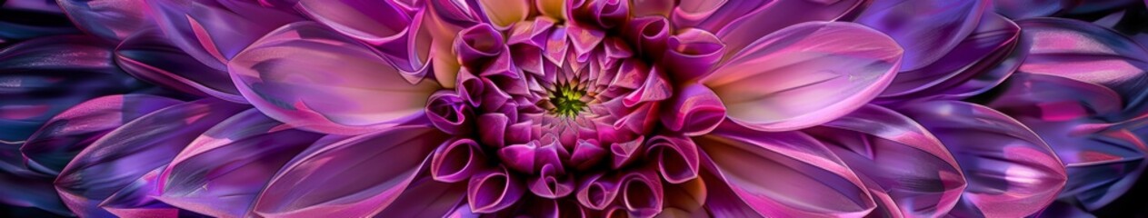 Close Up of Purple Flower on Black Background