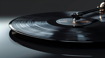 Record Player With Black Record