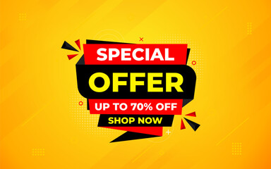 Special offer vector design template, Sale Banner tag, special offer discount label, Limited time special offer banner for marketing promotion, retail, store, shop, online store, or website.