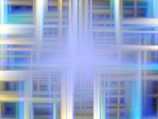 Background with effect of rays, straight lines, lights, movement, blurring and depth with blue color - abstract graphic. Topics: wallpaper, card, abstraction, pattern, texture, image, art of computer