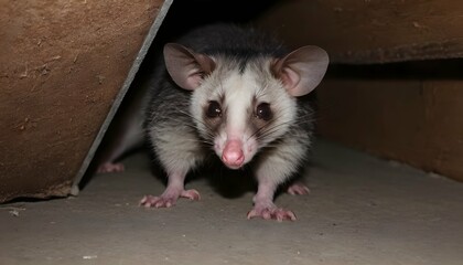 A Possum In A Crawl Space Upscaled 4