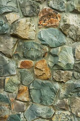 Stone Mosaic Wall Texture. This image displays a detailed stone mosaic, with a rich tapestry of naturally colored stones fitting tightly together.	
