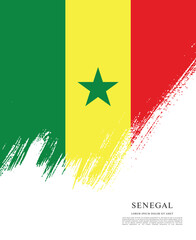 Flag of Senegal vector illustration
