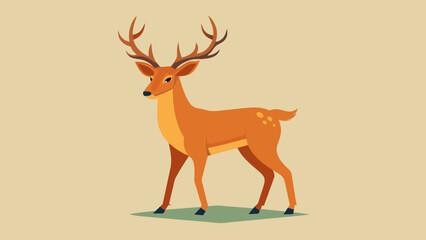 Graceful Deer Vector Illustration Captivating Wildlife Artwork for Your Projects